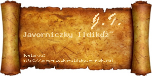 Javorniczky Ildikó névjegykártya